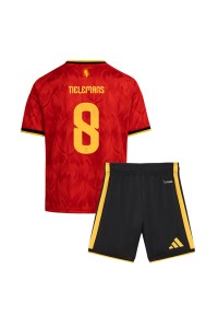 Belgia Youri Tielemans #8 Jalkapallovaatteet Lasten Kotipeliasu MM-kisat 2026 Lyhythihainen (+ Lyhyet housut)